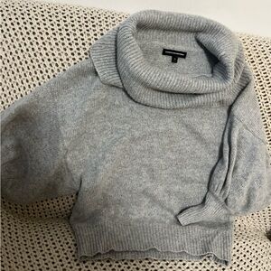 Express Light Gray Cowl Neck Sweater Size Medium